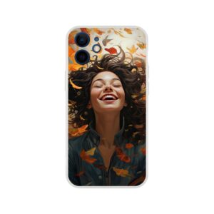 Pure Happiness Joyful Girl Phone Case - Flexi case, Apple - iPhone 12 Mini