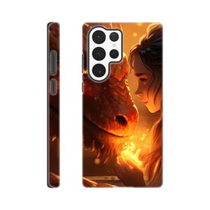 Magical Friendship – Girl and Dragon – Phone Case - Tough case, Samsung - Galaxy S22 Ultra
