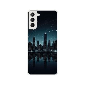 City Skyline Night Constellations Phone Case - Flexi case, Samsung - Galaxy S21 Plus