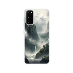 Mountain Waterfalls Rugged Phone Case - Flexi case, Samsung - Galaxy S20