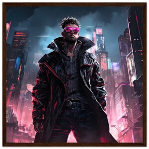 Cool Cyberpunk Dude Framed Print