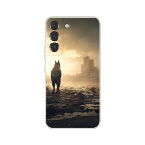 Lone Wolf Post-Apocalyptic World Phone Case - Flexi case, Samsung - Galaxy S22
