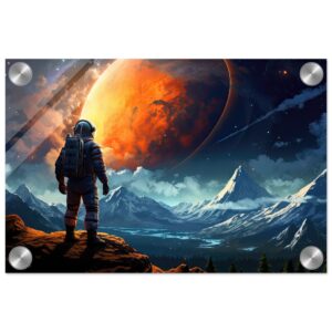 The Great Moon - Astronaut Acrylic Print - 20x30 cm / 8x12″