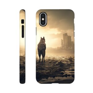 Lone Wolf Post-Apocalyptic World Phone Case - Tough case, Apple - iPhone X