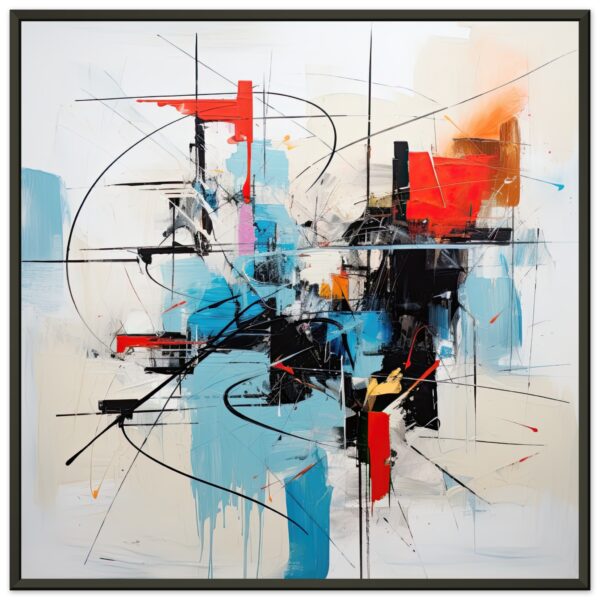 Abstract White Painted Framed Print