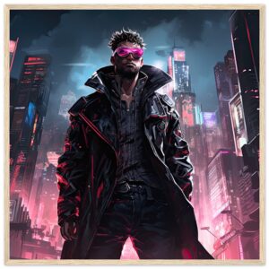 Cool Cyberpunk Dude Framed Print