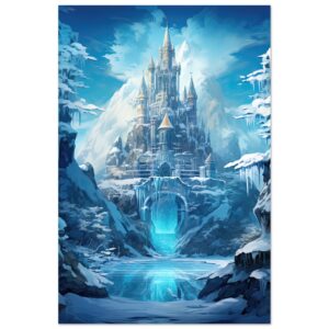 Frozen Icebound Castle Metal Print - 20x30 cm / 8x12″