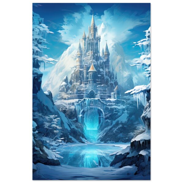Frozen Icebound Castle Metal Print - 20x30 cm / 8x12″