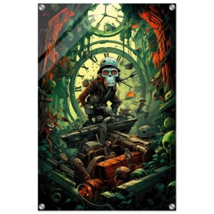 Urban Clockwork Jungle Acrylic Print - 50x75 cm / 20x30″