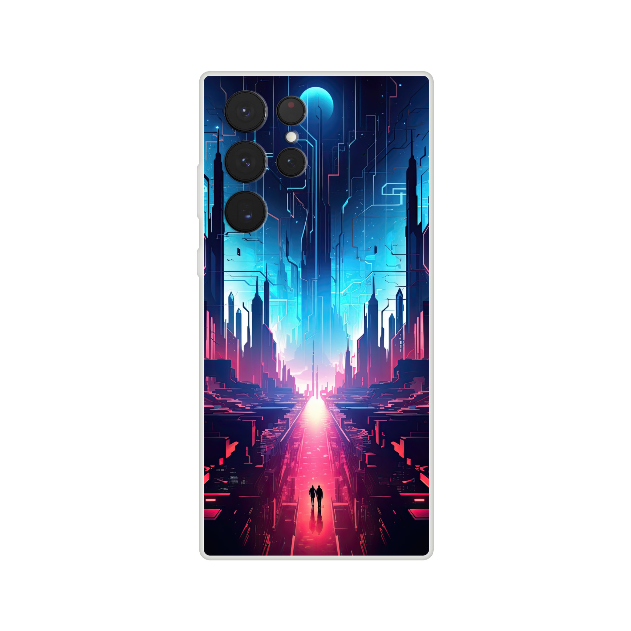 Digital Paradise Abstract Futuristic Phone Case – Flexi case, Samsung – Galaxy S22 Ultra