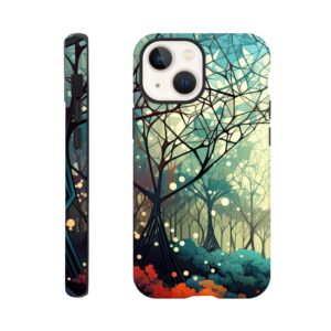 Forest Colorful Abstract Landscape Phone Case - Tough case, Apple - iPhone 13 Mini
