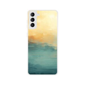 Abstract Lake Yellow Teal Phone Case - Flexi case, Samsung - Galaxy S21 Plus
