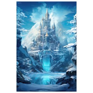 Frozen Icebound Castle Metal Print - 30x45 cm / 12x18″