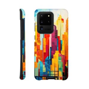 Colorful Abstract Cityscape Painted - Phone Case - Tough case, Samsung - Galaxy S20 Ultra