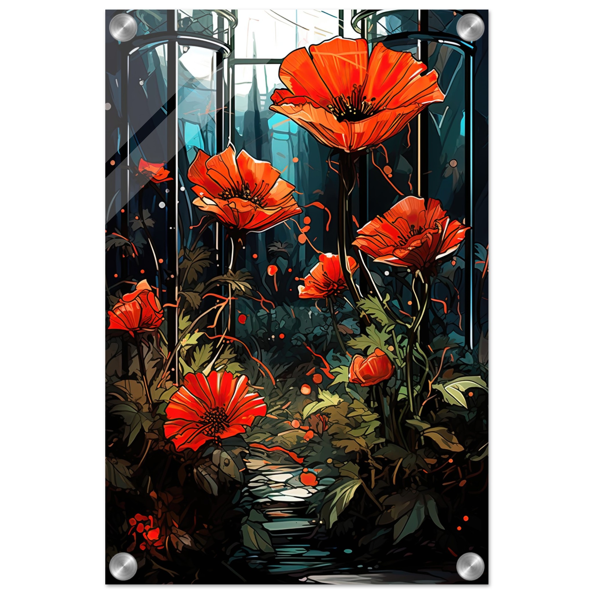 Garden of Glass Flowers Acrylic Print – 30×45 cm / 12×18″