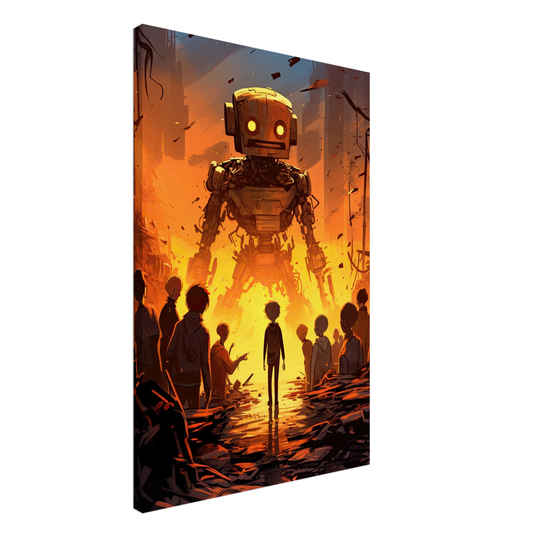 Robot Overlord – Anime Canvas Print – 60×90 cm / 24×36″, Thick
