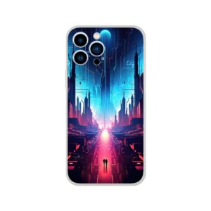 Digital Paradise Abstract Futuristic Phone Case - Flexi case, Apple - iPhone 13 Pro Max
