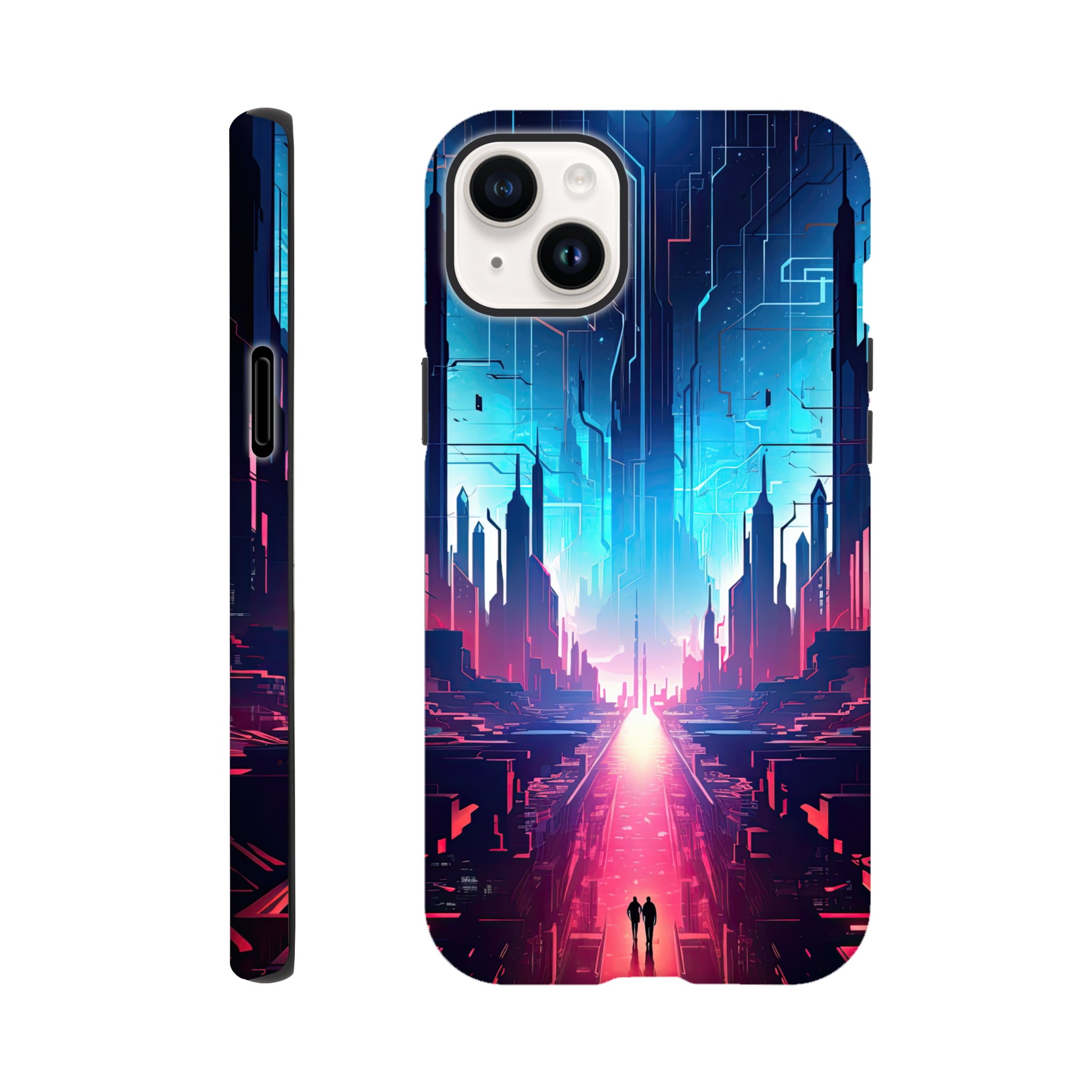 Digital Paradise Abstract Futuristic Phone Case – Tough case, Apple – iPhone 14 Plus