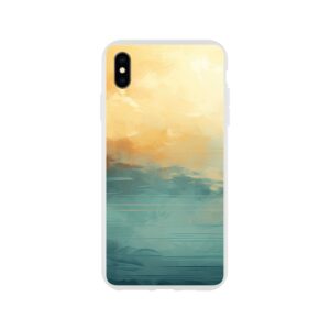 Abstract Lake Yellow Teal Phone Case - Flexi case, Apple - iPhone XS Max