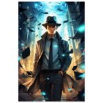 Dimension Hopping Detective Metal Print