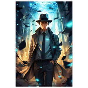 Dimension Hopping Detective Metal Print