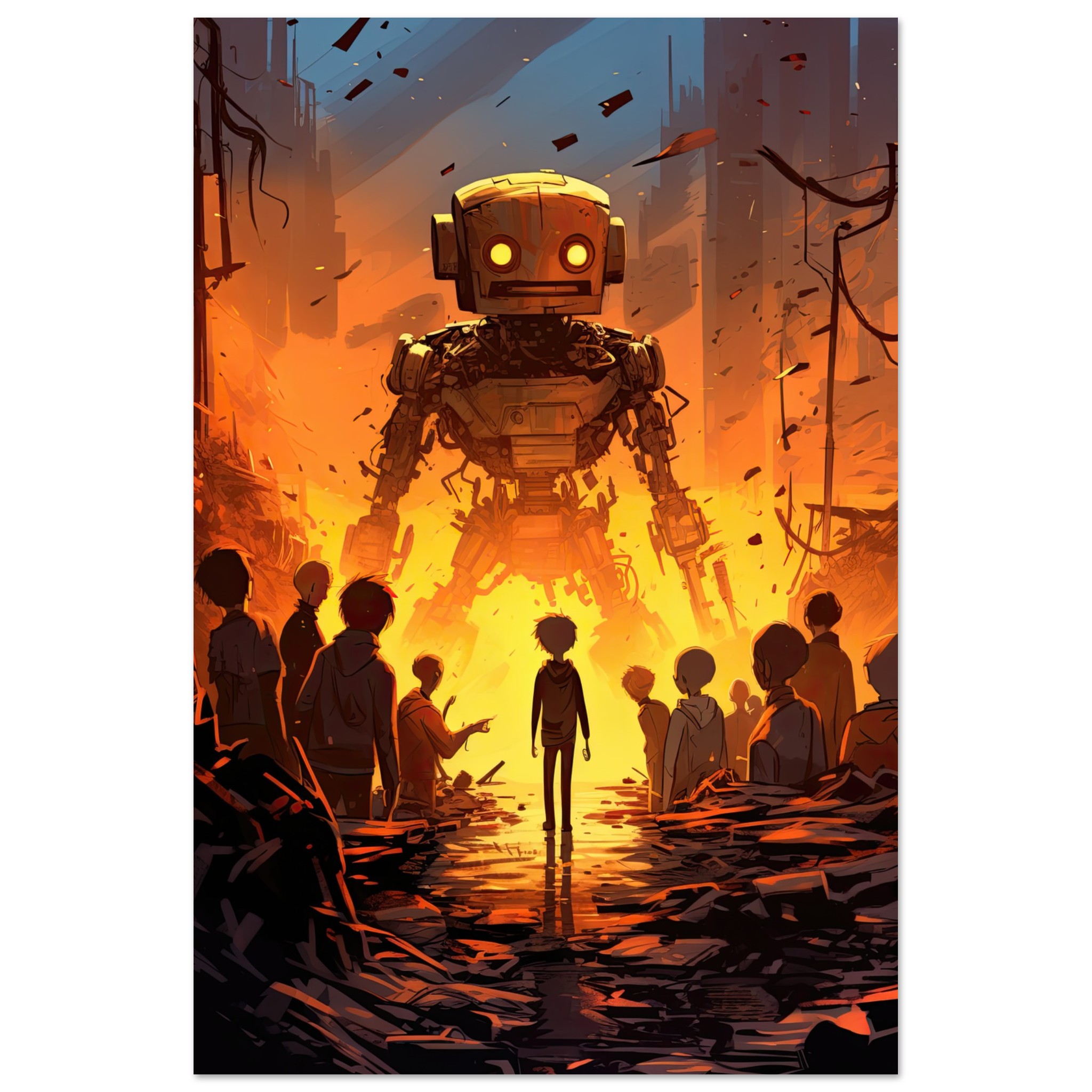 Robot Overlord – Anime Metal Print – 40×60 cm / 16×24″
