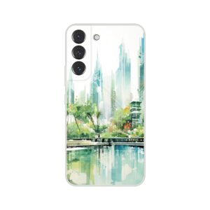 Rainy City Day Watercolor Phone Case - Flexi case, Samsung - Galaxy S22