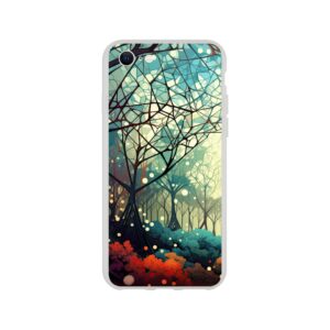 Forest Colorful Abstract Landscape Phone Case - Flexi case, Apple - iPhone SE