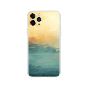 Abstract Lake Yellow Teal Phone Case - Flexi case, Apple - iPhone 11 Pro
