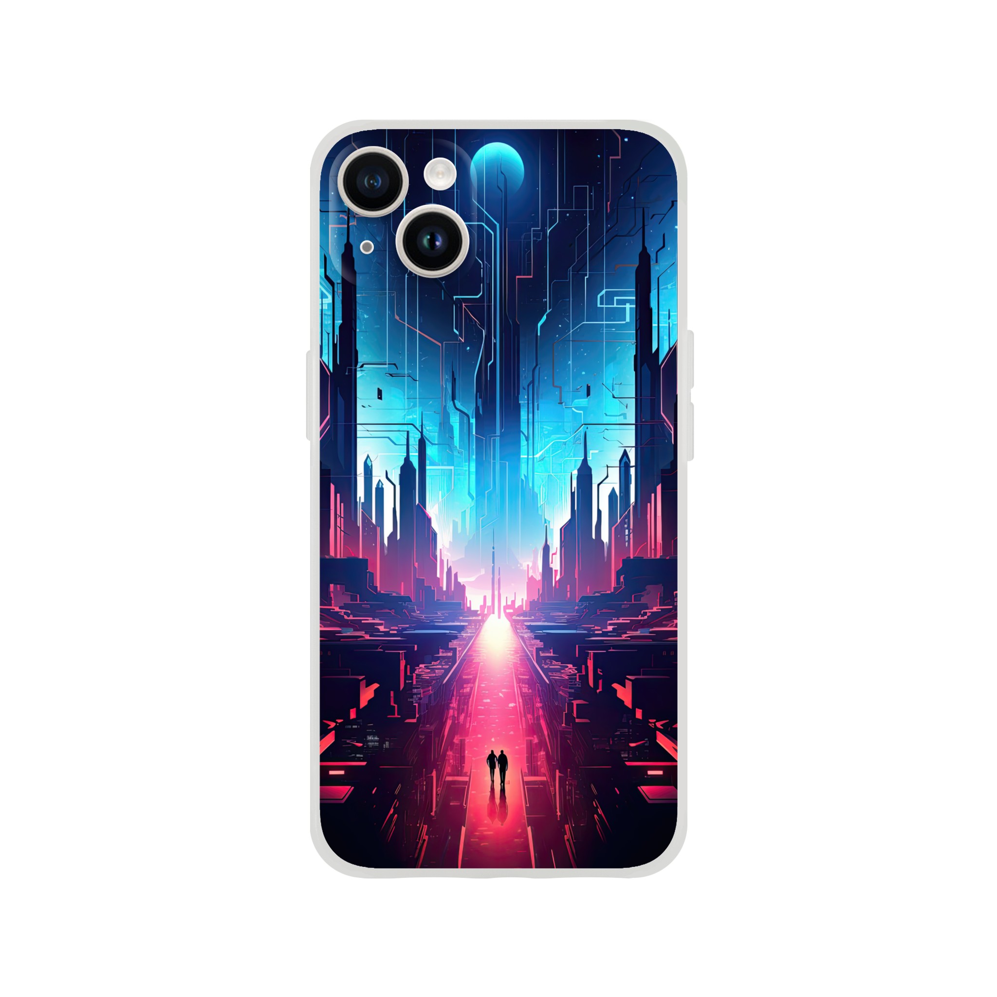 Digital Paradise Abstract Futuristic Phone Case – Flexi case, Apple – iPhone 14 Plus