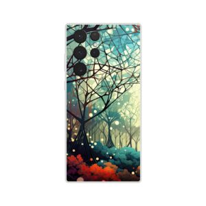 Forest Colorful Abstract Landscape Phone Case - Flexi case, Samsung - Galaxy S22 Ultra