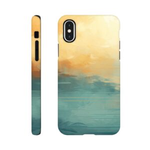 Abstract Lake Yellow Teal Phone Case - Tough case, Apple - iPhone XS