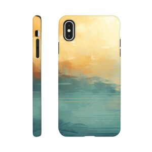 Abstract Lake Yellow Teal Phone Case - Tough case, Apple - iPhone XS Max
