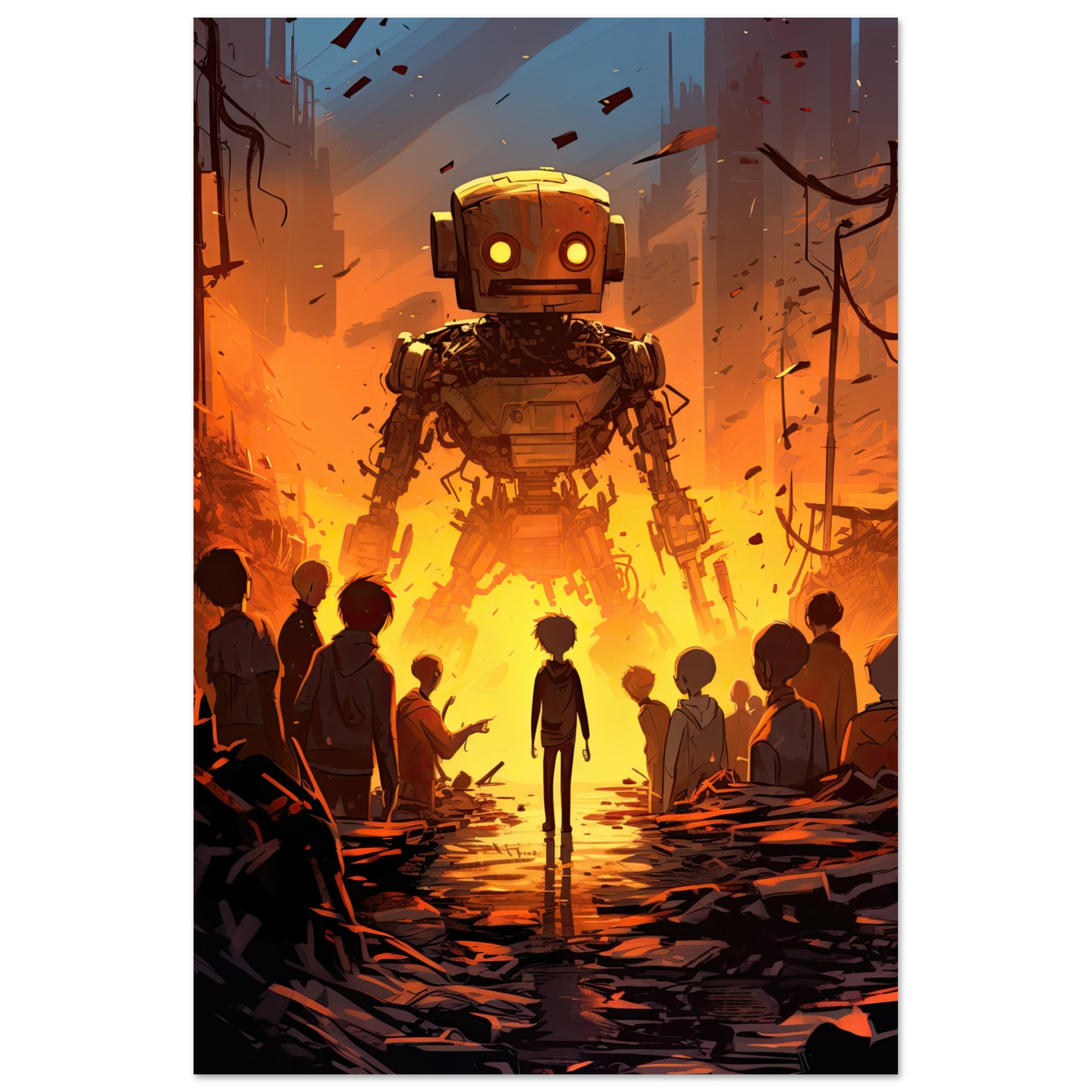 Robot Overlord – Anime Metal Print – 30×45 cm / 12×18″
