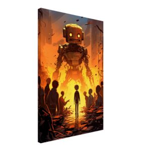 Robot Overlord - Anime Canvas Print - 50x75 cm / 20x30″, Thick