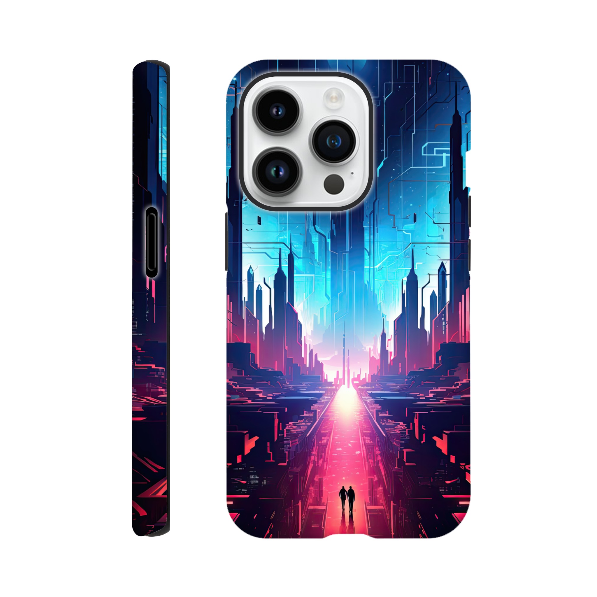Digital Paradise Abstract Futuristic Phone Case – Tough case, Apple – iPhone 14 Pro