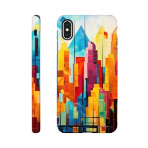 Colorful Abstract Cityscape Painted - Phone Case - Tough case, Apple - iPhone XS Max