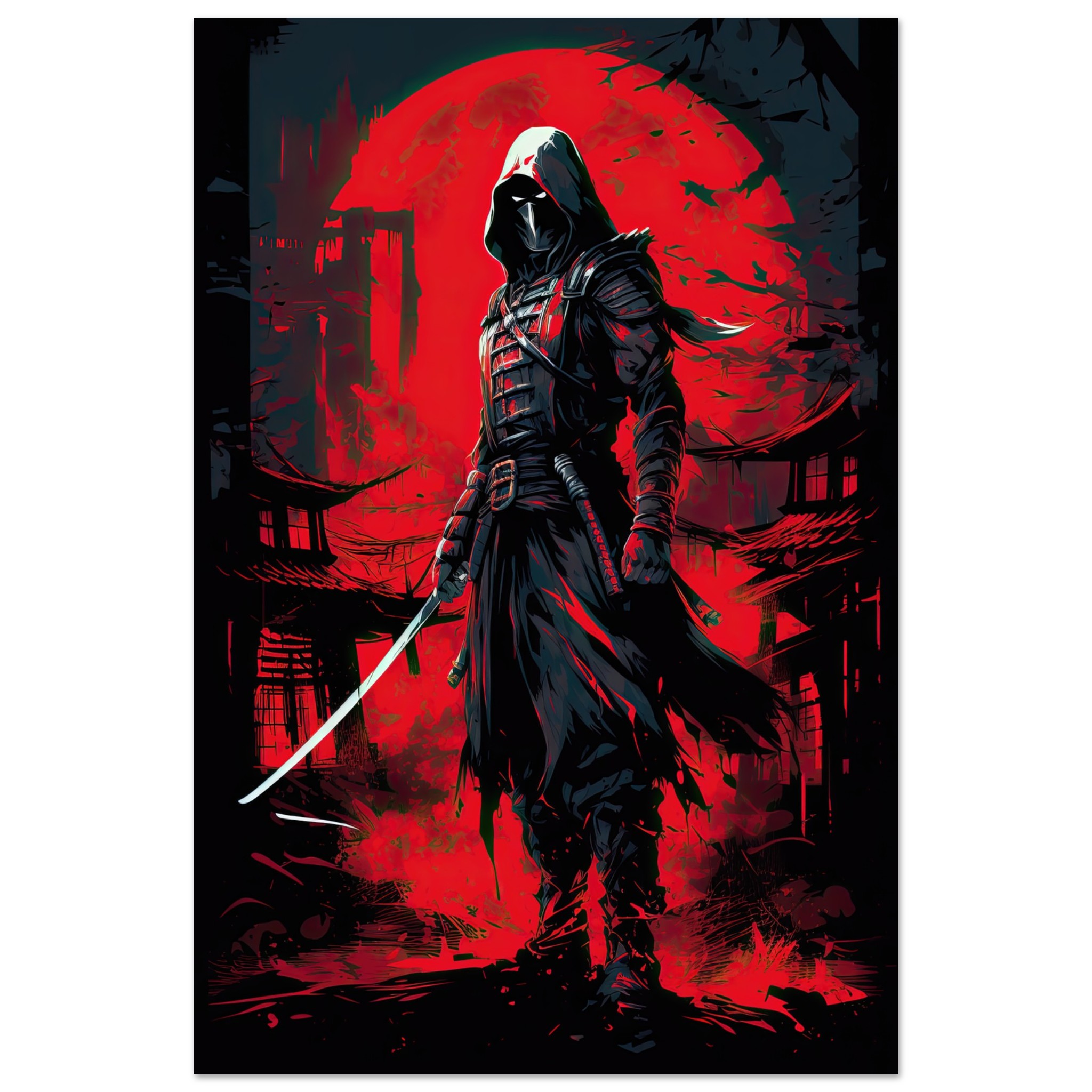 Stealthy Ninja Assassin Poster – 60×90 cm / 24×36″