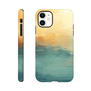 Abstract Lake Yellow Teal Phone Case - Tough case, Apple - iPhone 11