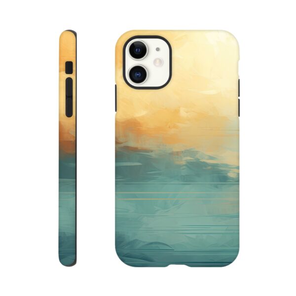 Abstract Lake Yellow Teal Phone Case - Tough case, Apple - iPhone 11