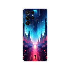Digital Paradise Abstract Futuristic Phone Case - Flexi case, Samsung - Galaxy S21 Ultra