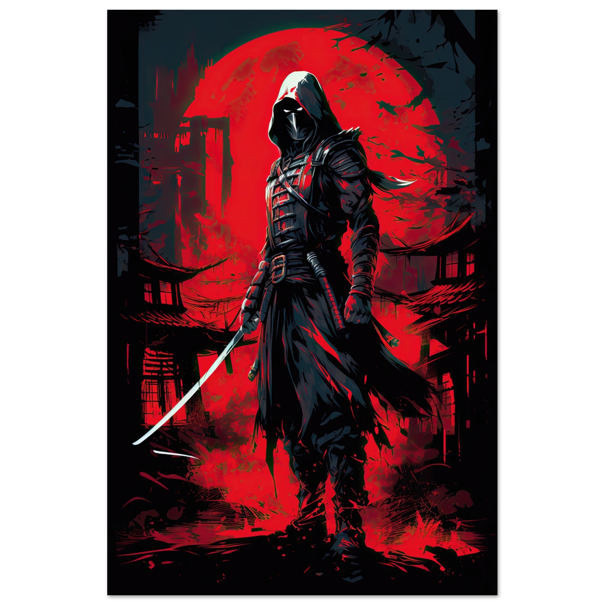 Stealthy Ninja Assassin Metal Print
