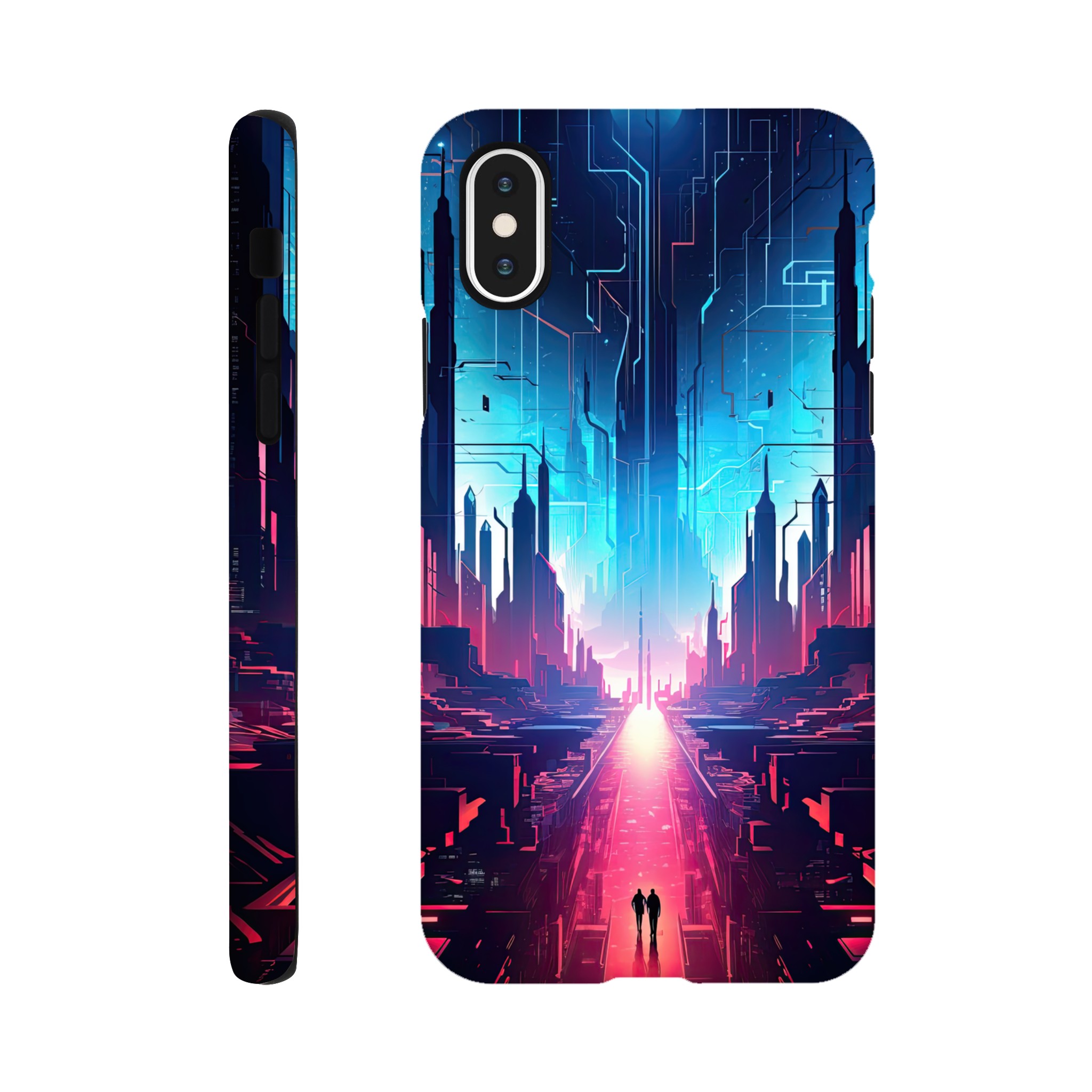 Digital Paradise Abstract Futuristic Phone Case – Tough case, Apple – iPhone X