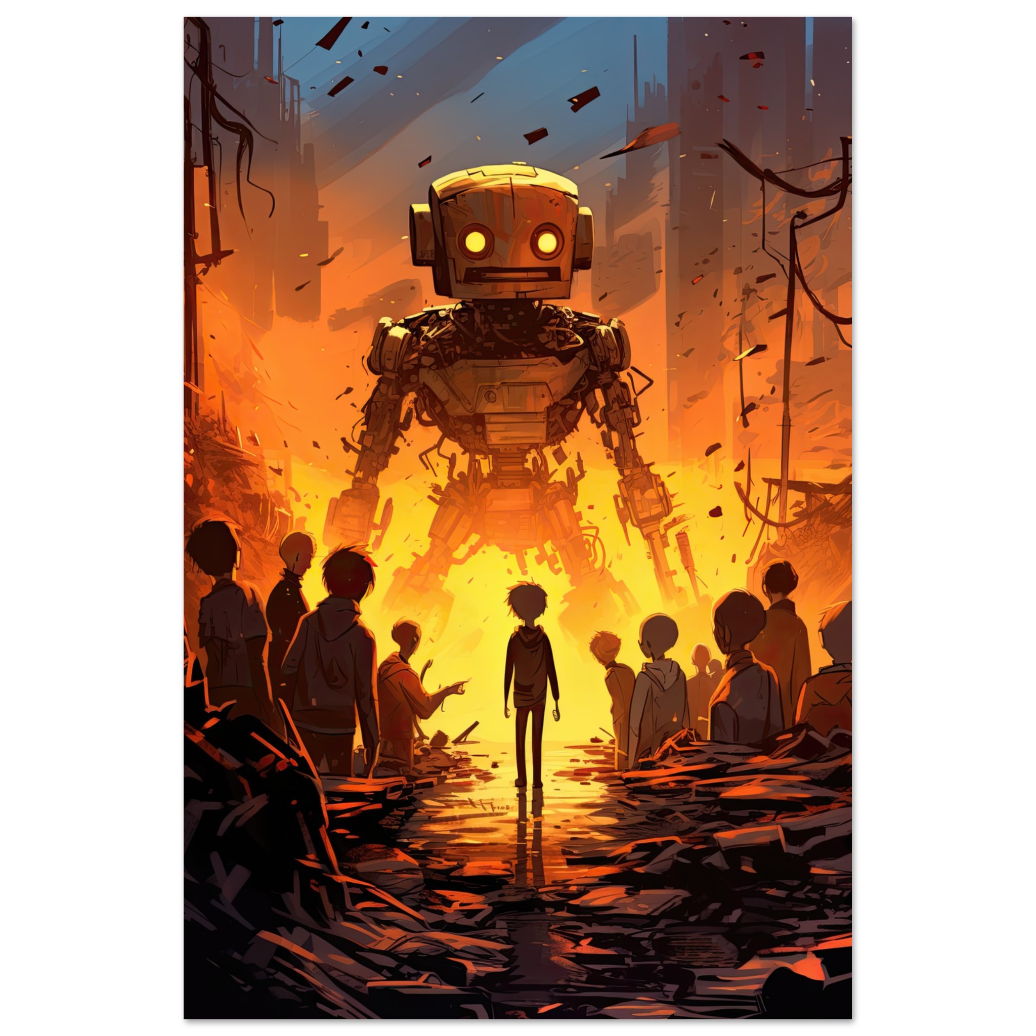 Robot Overlord – Anime Metal Print – 50×75 cm / 20×30″