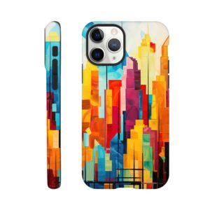Colorful Abstract Cityscape Painted - Phone Case - Tough case, Apple - iPhone 11 Pro