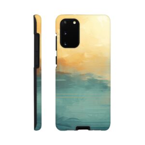 Abstract Lake Yellow Teal Phone Case - Tough case, Samsung - Galaxy S20