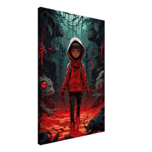 Little Red Devil Canvas Print - 50x75 cm / 20x30″, Slim