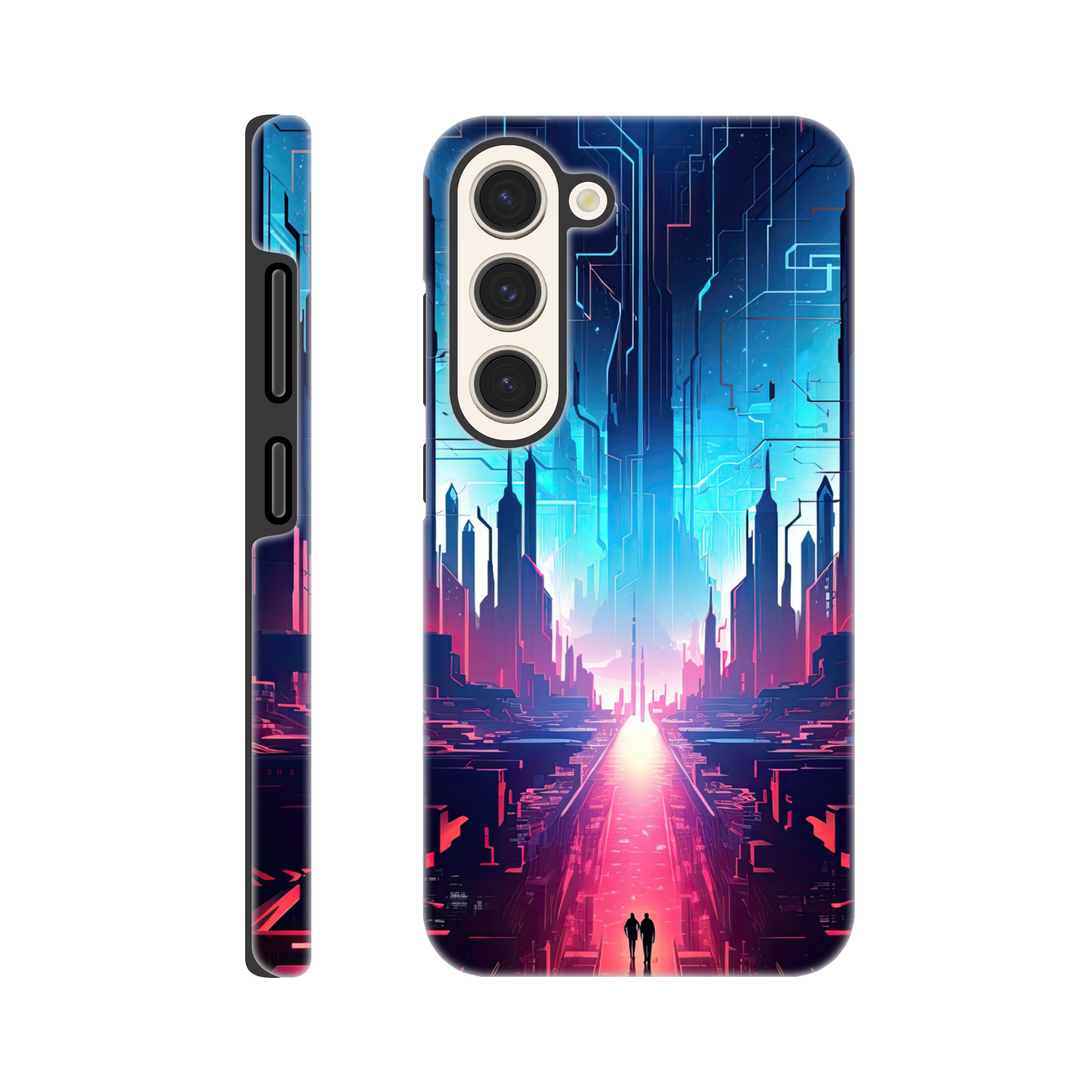 Digital Paradise Abstract Futuristic Phone Case – Tough case, Samsung – Galaxy S23