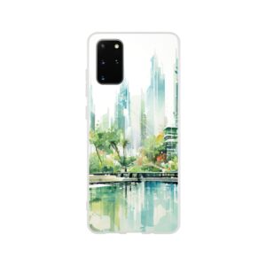 Rainy City Day Watercolor Phone Case - Flexi case, Samsung - Galaxy S20 Plus