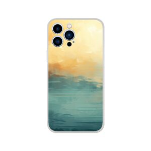 Abstract Lake Yellow Teal Phone Case - Flexi case, Apple - iPhone 13 Pro Max